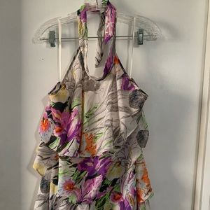 Lane Bryant flutter halter top- floral 18/20